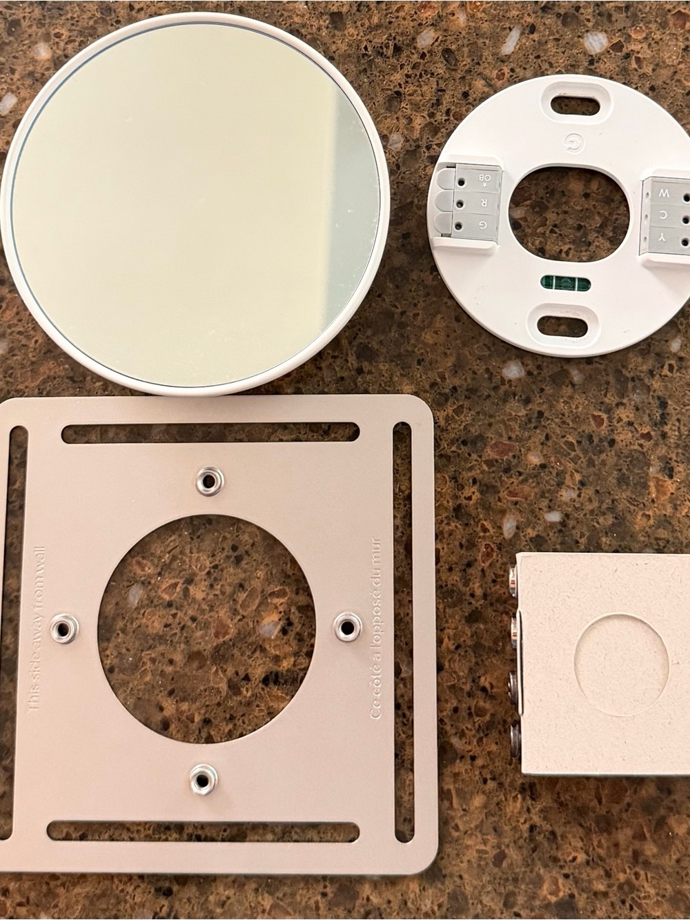 google White Nest Thermostat Mounting Plates & Sensor Cover